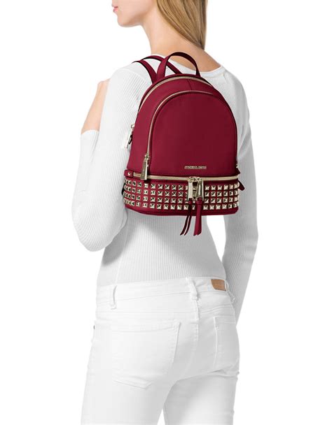 michael kors rote kleine tasche|Michael Kors mini backpack.